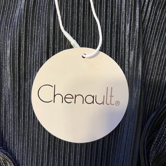 Chenault Metallic Crossover Peplum Blouse (NWT) - Picture 12 of 13